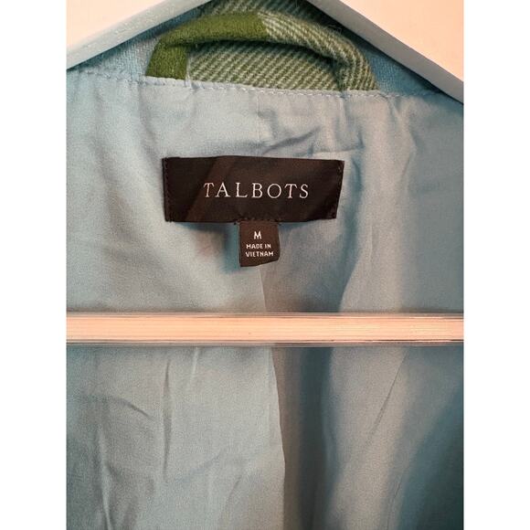 TALBOTS FIELD JACKET BELLE CHECK OPAL BLUE/WILLOW SIZE M - Picture 3 of 3
